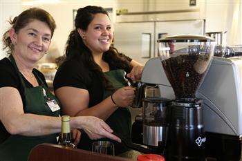 Cafe 260 Barista's Josefina Hernandez (left) and Victoria Perez (right) are ready to take your order.